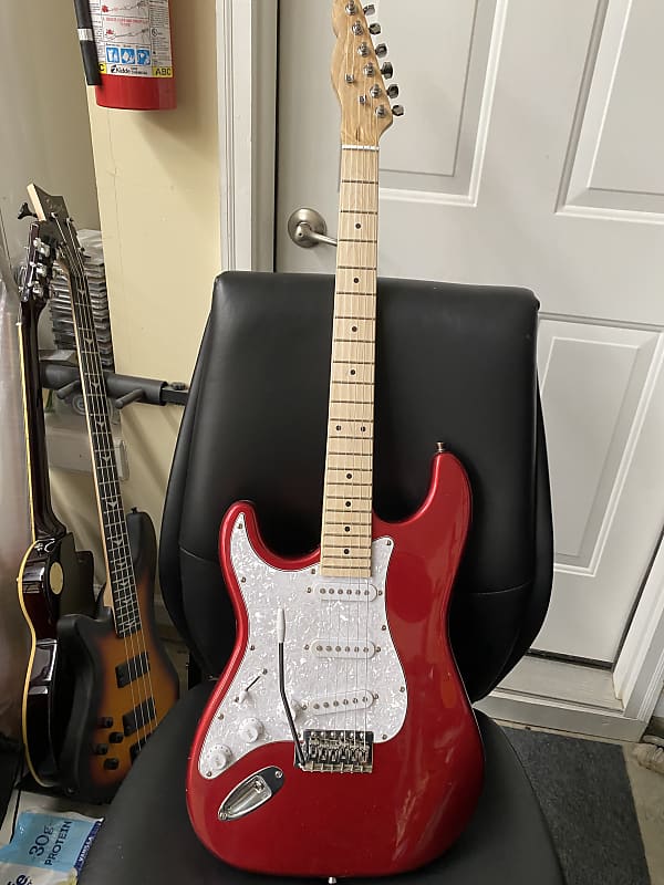 left handed custom RW'S Strat .Style  2021 candy apple Red image 1