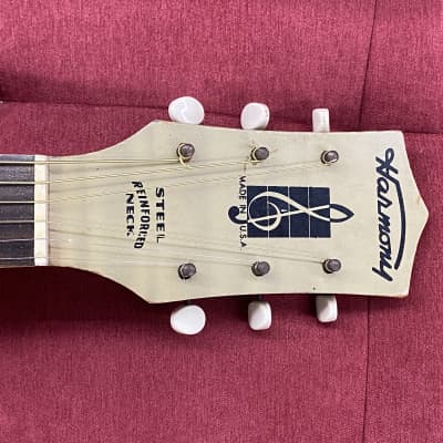 Harmony H1214 Archtone Acoustic Archtop Guitar 1950's - Blond with Faux Flame image 13