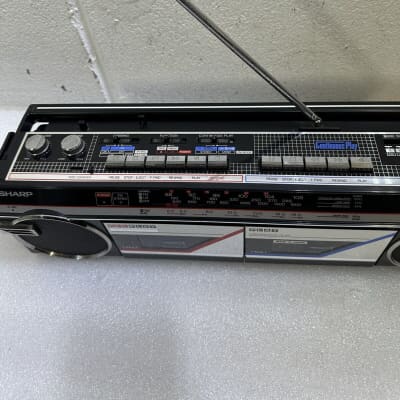 Sharp Stereo Radio Twin Cassette Recorder WQ-272 - Black - Two Way Speaker image 6