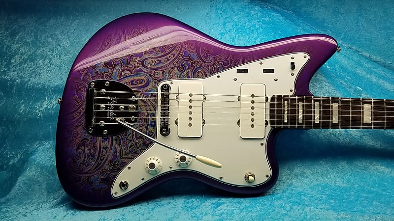 USA Jazzmaster Style Guitar, Duncan A-II Pickups, Warmoth Neck, Custom Purple'burst  Paisley 2021 image 1