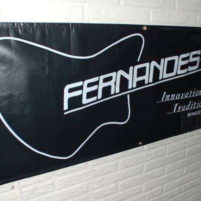 Fernandes Since 1969 Guitar Banner Store Dealer Display Banner 2' x 6' Plastic image 3