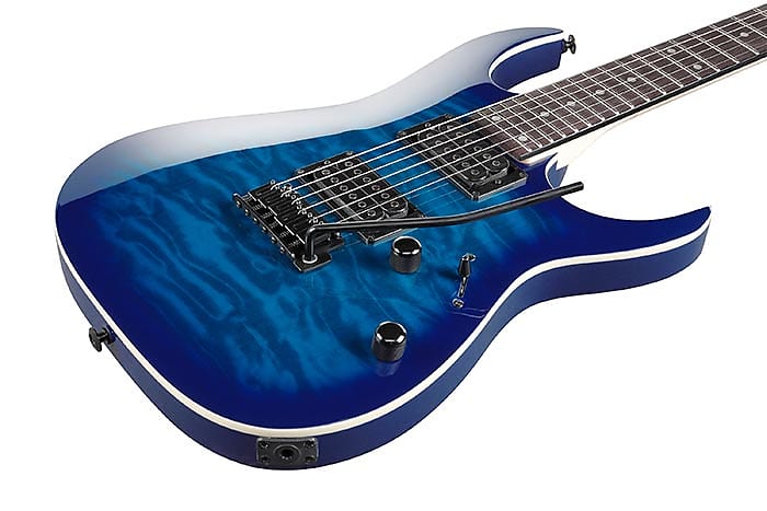 Ibanez GRGA120QA-TBB RGA Series Electric Guitar Trans Blue Burst with Free Pro Setup image 1