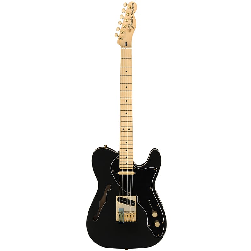 Fender Limited Edition Telecaster Thinline Deluxe Satin Black image 1