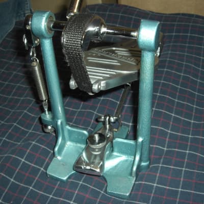 Slingerland Bass drum pedal Tempo King Late 60s Chrome/Blue Incredible Condition! image 2