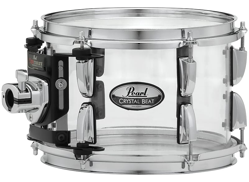 Pearl Crystal Beat Ultra Clear 12x8" Rack Tom Tom Drum Acrylic CRB1208T/C730 | NEW | Authorized Dealer image 1