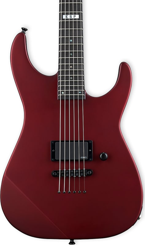 ESP E-II M-I Thru NT Electric Guitar, Deep Candy Apple Red Satin w/ Hard Case image 1
