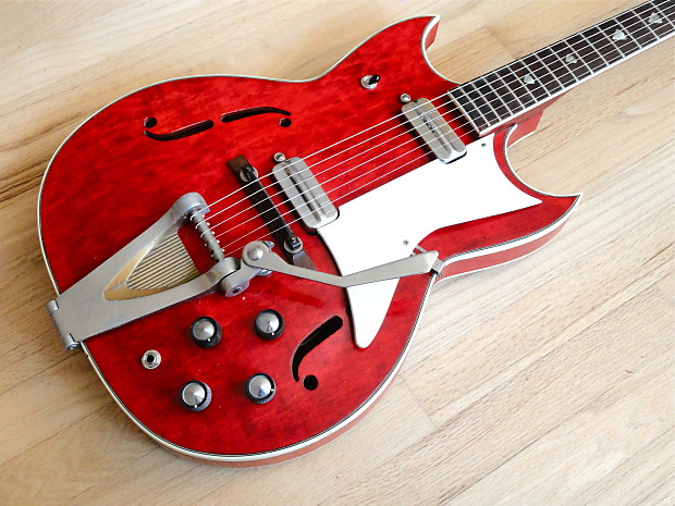 1960s Kay Red Devil Speed Demon Vintage Electric Hollowbody Guitar w/gigbag image 1
