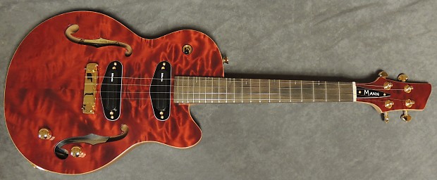 Mann raptor electric baritone ukulele top