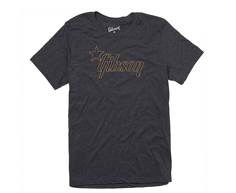 Gibson Star T-Shirt in Charcoal - L