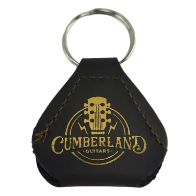 Cumberland Guitars - Leather Pickholder Keychain - Brown image 2