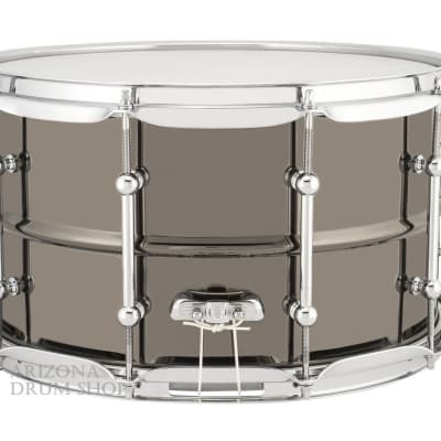 LUDWIG Universal Brass Snare Drum 8 x 14 Black Nickel Over Brass w/ Chrome (LU0814C) NEW! image 2