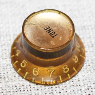 Vintage 1960's Gibson Gold Reflector Knob Tone Les Paul SG ES 1962 - 1970's Gold Insert image 5