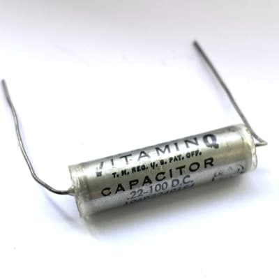 Sprague Vitamin Q Audio grade paper in oil capacitor MIL-specs 0,22uF / 100VDC for sale