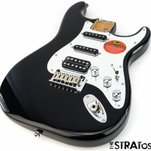 LOADED Fender Squier Standard HSS Fat Stratocaster Strat BODY Black SALE! image 2