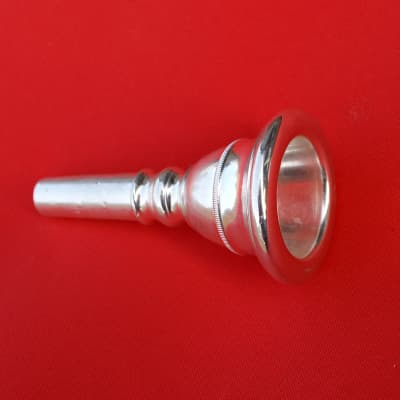 No Name Eb Tuba Mouthpiece. Brass with Silver Plate. Just back from the plater. image 4