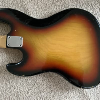 OPEN TO OFFERS MIJ Japan Vintage F-Style Fender Jazz Bass Copy (J Bass) 1970s “Roadworn Relic” Sunburst (Royal Blood Style) image 5