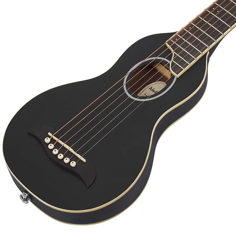 Washburn Rover RO10SBK Travel Acoustic Guitar with Gig Bag, Matte