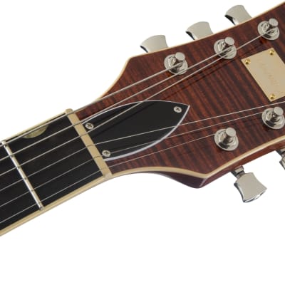 GRETSCH - G6659TFM Players Edition Broadkaster Jr. Center Block Single-Cut with String-Thru Bigsby and Flame Maple  Ebony Fingerboard  Bourbon Stain - 2401700878 image 7