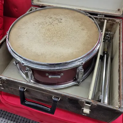 Slingerland Snare Drum With Case And Stand 1960s Red Sparkle image 2
