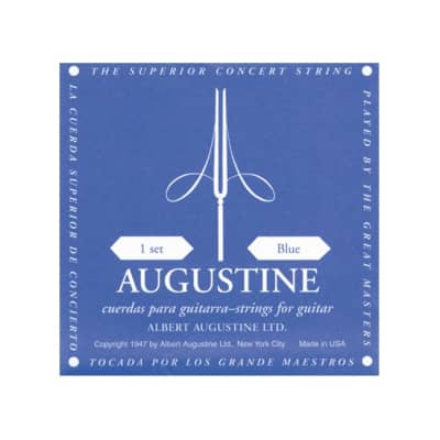 AUGUSTINE Classic Blue High Tension E1-E6 Nylon-Saiten für Konzertgitarre for sale