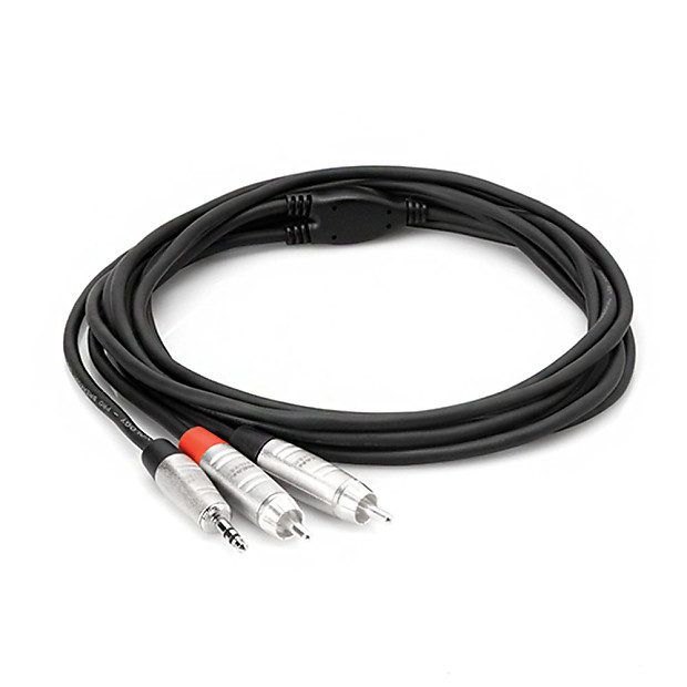 Hosa HMR-006Y 1/8" TRS to Dual RCA Stereo Breakout Y-Cable - 6' image 1