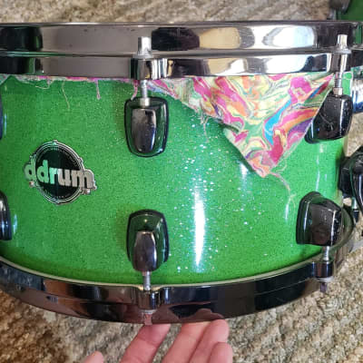 ddrum Dominion Ash Pocket Shell Pack - Lime Green Sparkle image 5
