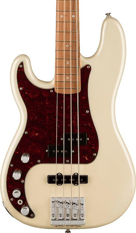 Fender Player Plus Precision Electric Bass. Left-Hand, Pau Ferro Fingerboard, Olympic Pearl image 1