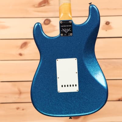 Fender Custom Shop Limited 1965 Stratocaster Journeyman Relic - Aged Blue Sparkle - CZ570996 - PLEK'd image 7