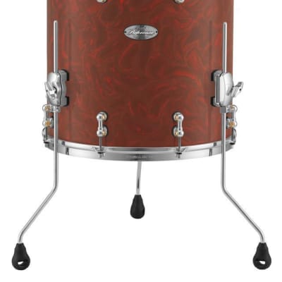 Pearl Music City Custom Reference Pure Series 14"x14" Floor Tom BLUE SATIN MOIRE RFP1414F/C721 image 2