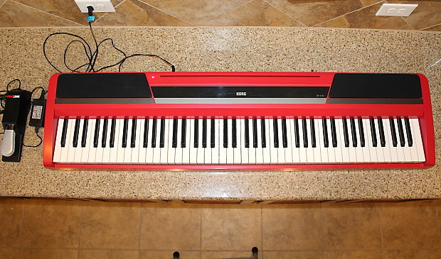 Korg SP170 Red 88-Key Digital Piano with Full stereo sound system