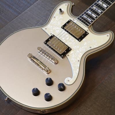 MINTY! D’Angelico Brighton Deluxe Series Double-Cut Electric Guitar Desert Sand + OHSC image 2