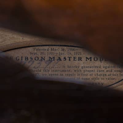Gibson  L-5 Master Model Arch Top Acoustic Guitar (1924), ser. #77391, original black hard shell case. image 19