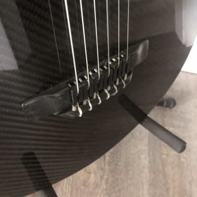 Emerald X10 Slimline Nylon Hybrid Electro Acoustic Guitar 2023 - Black Carbon Fiber image 7