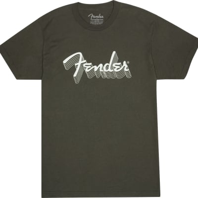 Fender Reflective Ink Logo T-Shirt, Charcoal, LARGE image 1