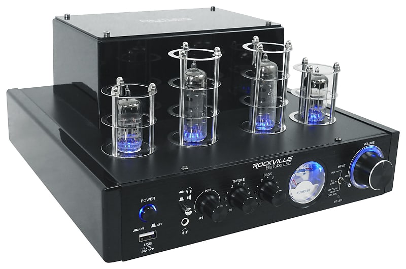 Rockville BluTube LED Tube Amplifier Receiver For ELAC Debut 2.0 B6.2 Speakers  			