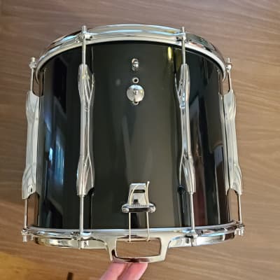 Premier 12x14 Marching Snare 70s/80s Vintage 8 Lugs with Die Cast Hoops Black Wrap image 5