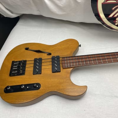 TONA T Bass Carved Semi-Hollowbody Singlecut 4-string Bass 2021 image 2