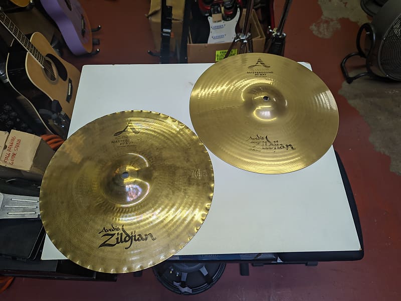 2002 Avedis Zildjian 14" A Custom Mastersound Hi-Hat Cymbals - Look Really Good - Sound Great! image 1