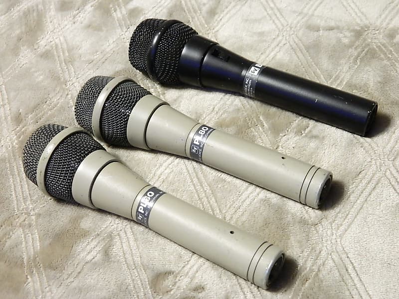 (2) Electro-Voice PL80 Dynamic Super-Cardioid + (1) Electro-Voice EV BK-1  Condenser Microphone