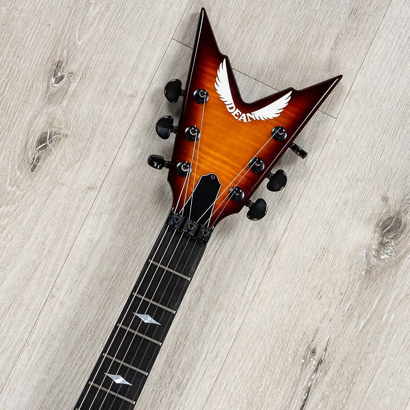 Dean Guitars 6 String ZX Quilt Maple Electric Guitar, Trans