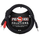 Pig Hog Solutions PB-S3R06 Stereo Breakout Cable, 3.5mm to Dual RCA - 6ft - NEW