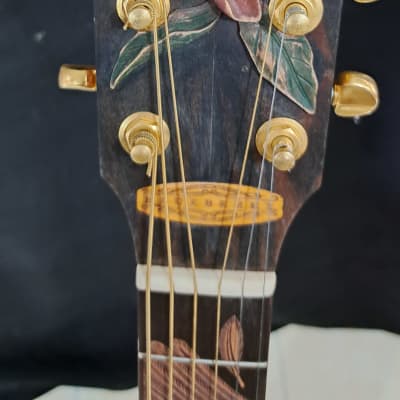 Blueberry  NEW IN STOCK Handmade Acoustic Guitar Grand Concert  Native Tiger Motif Bild 5