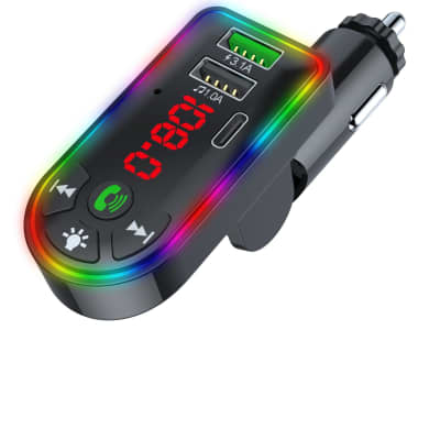 Audiobox TR-20 Bluetooth FM Transmitter with LED Lights image 3
