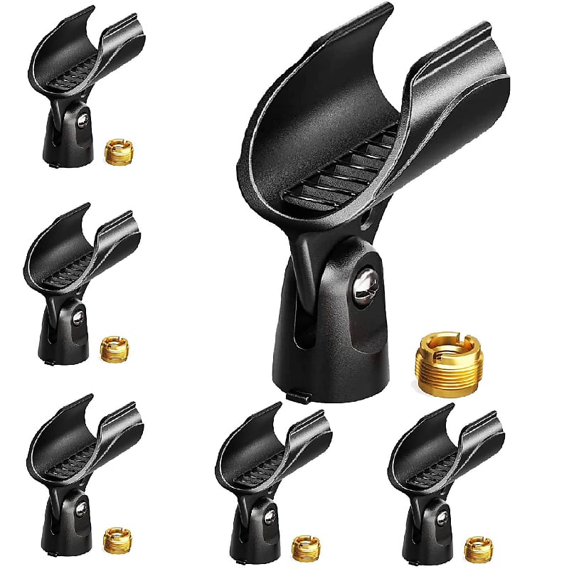 4 Pieces Universal Microphone Clip Holder With 5/8 Inch Male