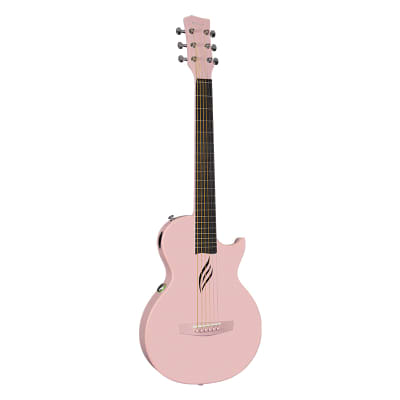 Enya Nova Go SP1 Carbon Fiber AcousticPlus Guitar Pink (1/2 Size) for sale