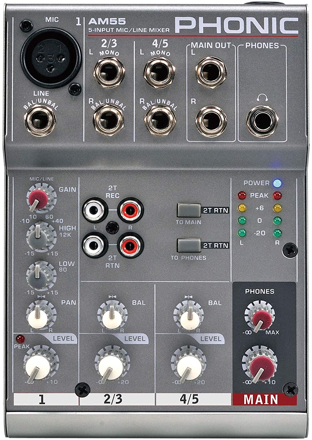 Phonic AM55 5-Channel Mixer | Reverb