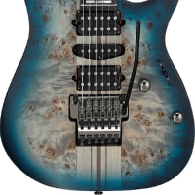 Ibanez RGT1270 Premium Poplar Burl Electric Guitar, Ebony Fingerboard, Cosmic Blue Starburst Flat image 2