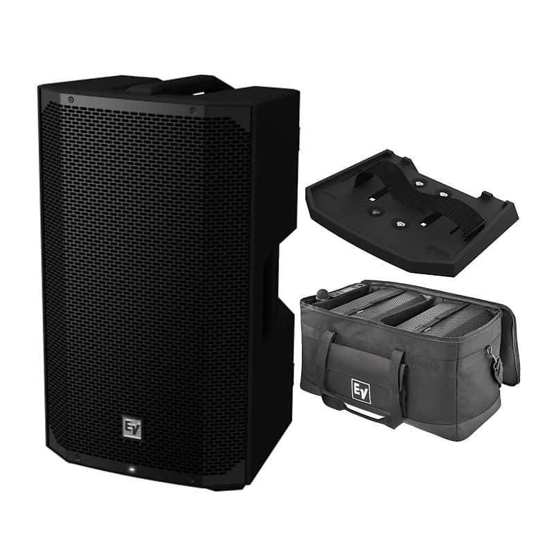 Electro Voice EVERSE 12 12-Inch Battery Powered Speaker (Black) Bundle with Electro Voice Padded Duffel Bag, and Electro-Voice EVERSE 12 Accessory Tray image 1