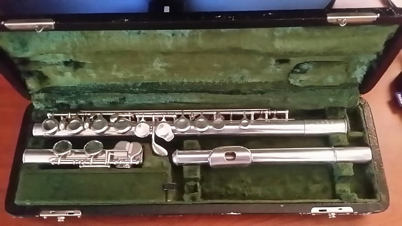 RARE Philipp Hammig Silver Flute 666/1 Offset Open G High G-A Trill D#/C#  Foot Rollers Markneukirchen Germany