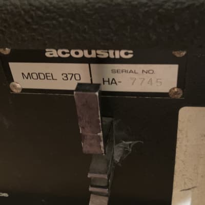 Acoustic 370 Bass Amp (head only) 1977 image 4